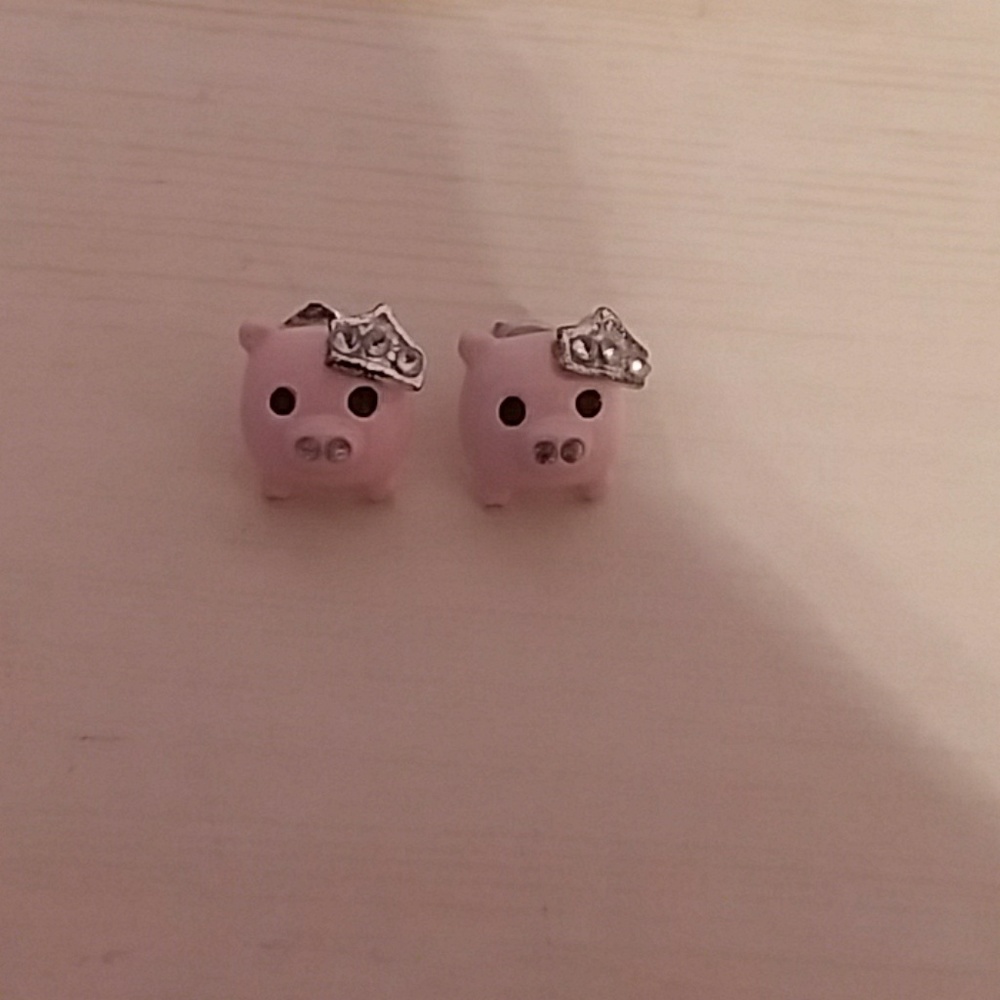 Pigs and Tiaras Earrings